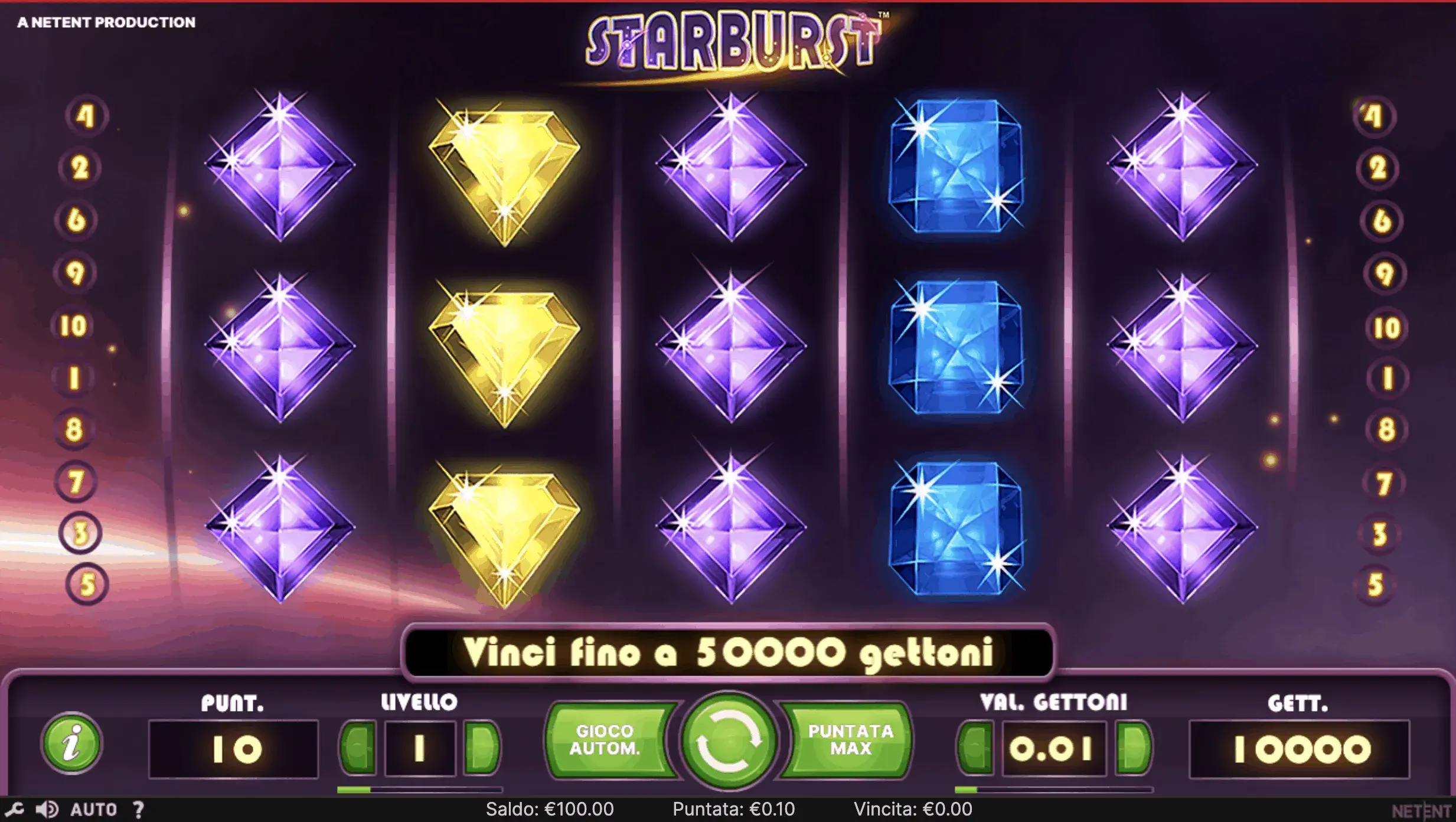 Starburst slot freespin